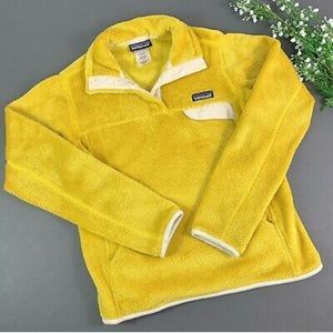 Yellow Patagonia Re-Tool Snap Fleece Pullover